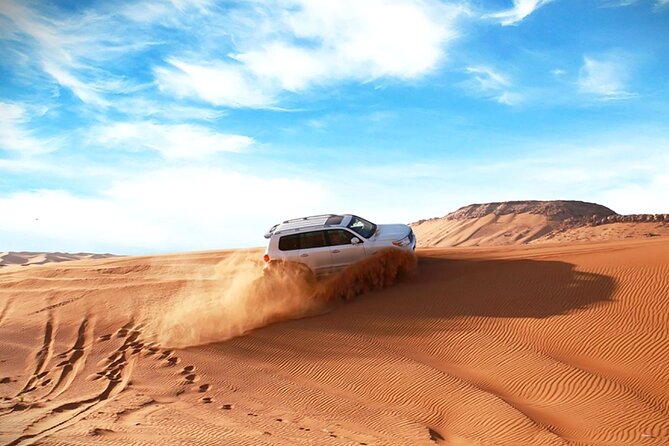 Thrilling 4-Hour Dune Bashing & Camel Ride Safari to Inland Sea - The camel camp at Sealine Beach