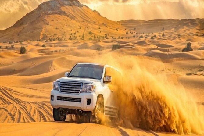 Thrilling Desert Safari Dubai Adventure with Sand Boarding and Barbecue Dinner - Key points at a glance