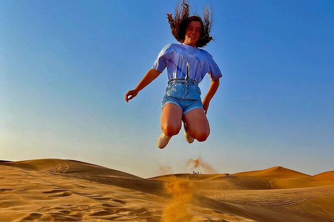 VIP Dubai Desert Safari with Quadbike,Sandboarding & BBQ dinner - From Dubai hotel pickup to the red dunes